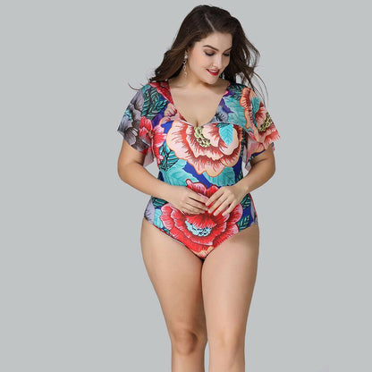 Plus Size One Piece Bikini-STYLEGOING