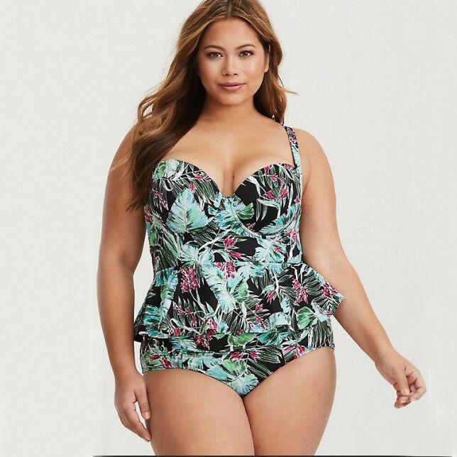 Plus Size Bikini Set Swimwear Swimsuit-STYLEGOING
