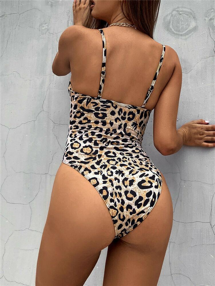 One Piece Sexy Leopard Print Swimsuit-STYLEGOING