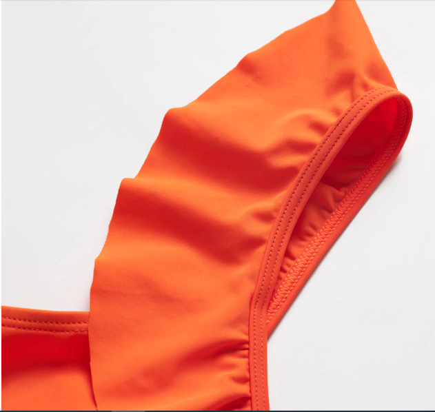 Orange Printed Bikini Set For Mom Daughter-STYLEGOING