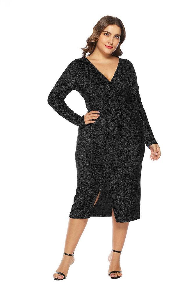 Plus Size Women Casual Maxi Dress-STYLEGOING