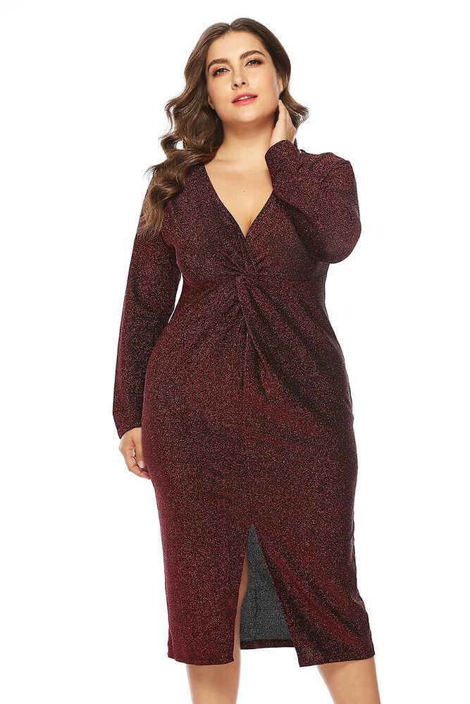Plus Size Women Casual Maxi Dress-STYLEGOING