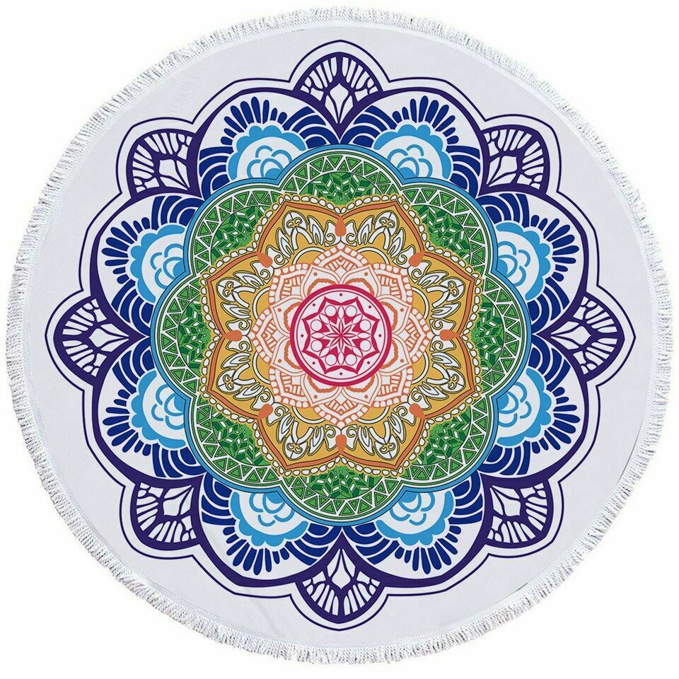 Women Beach Round Tasse Towel-STYLEGOING