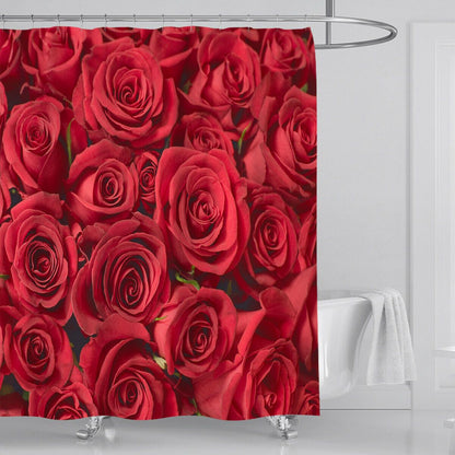 Red Rose Fabric Shower Curtain-STYLEGOING