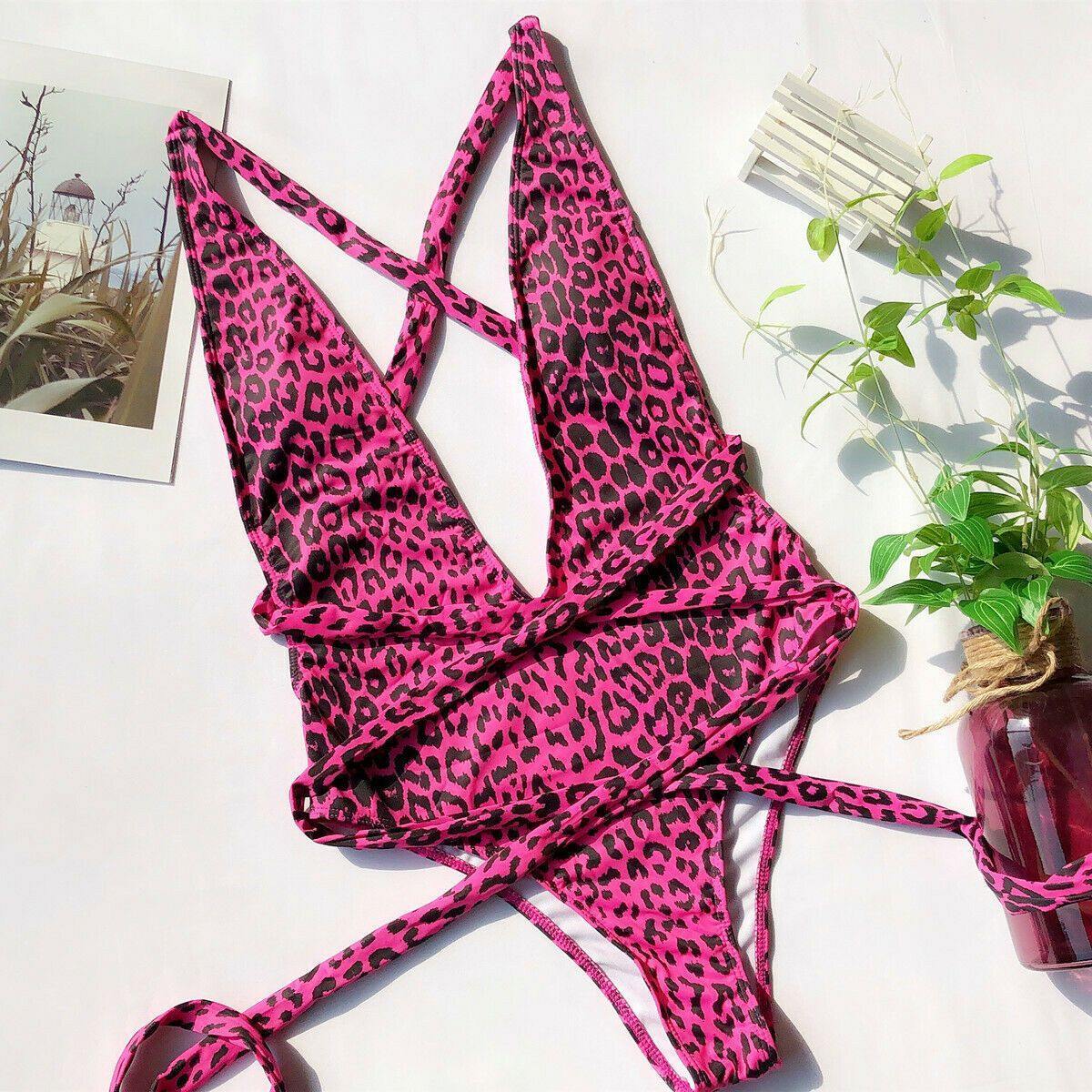 Leopard Bangdage One Piece Swimsuit-STYLEGOING