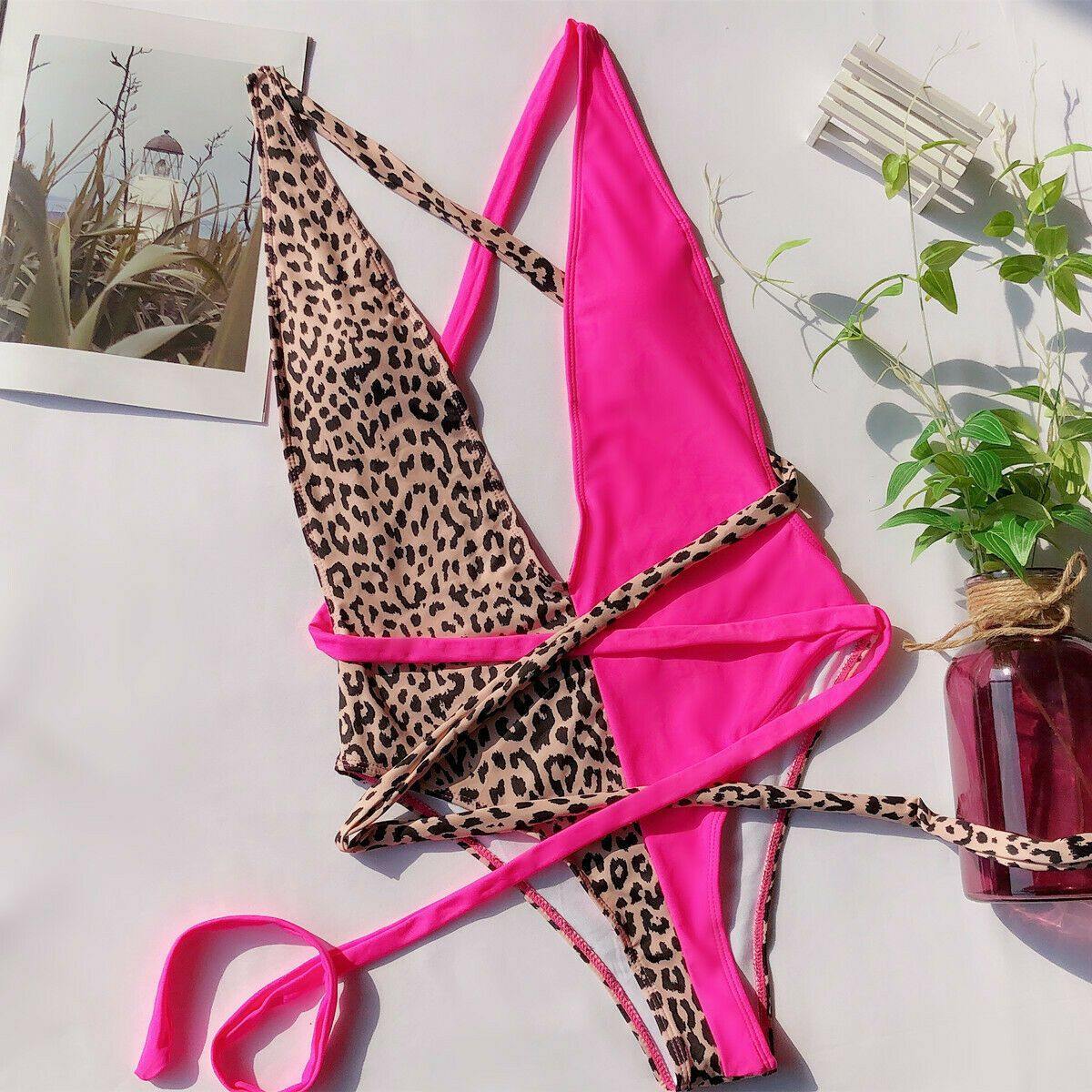 Leopard Bangdage One Piece Swimsuit-STYLEGOING