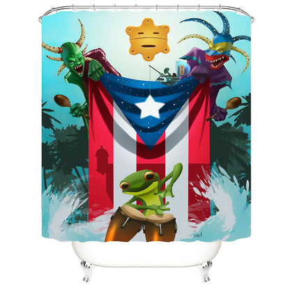 Flag Fabric Shower Curtains-STYLEGOING