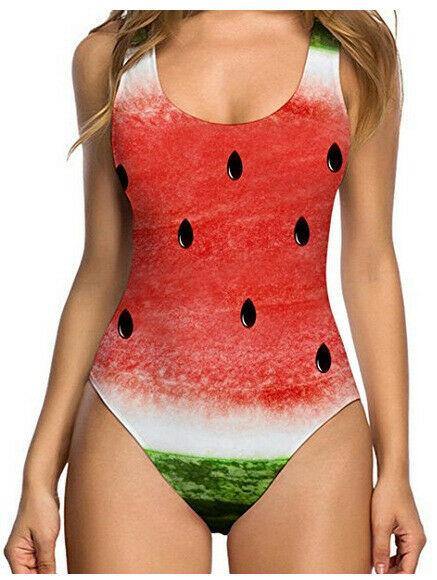 Summer Fruit Print One Piece Beach Swimwear-STYLEGOING