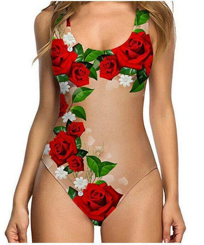 Summer Fruit Print One Piece Beach Swimwear-STYLEGOING