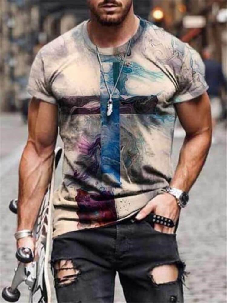 Summer Crewneck Slim Undershirt Tee Tops-STYLEGOING