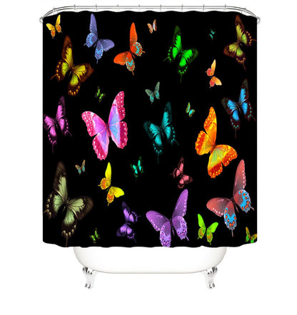 Butterflies Fabric Shower Curtain-STYLEGOING