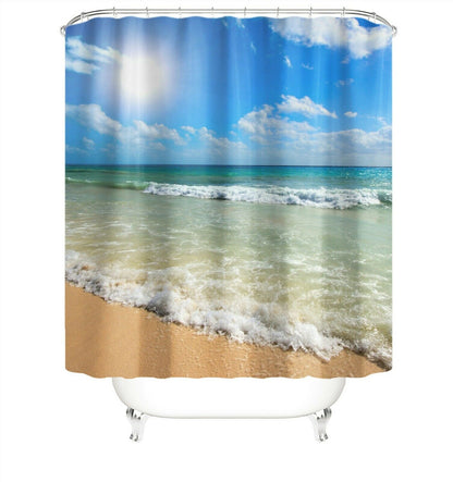 Seaside Fabric Shower Curtain For Bathroom-STYLEGOING