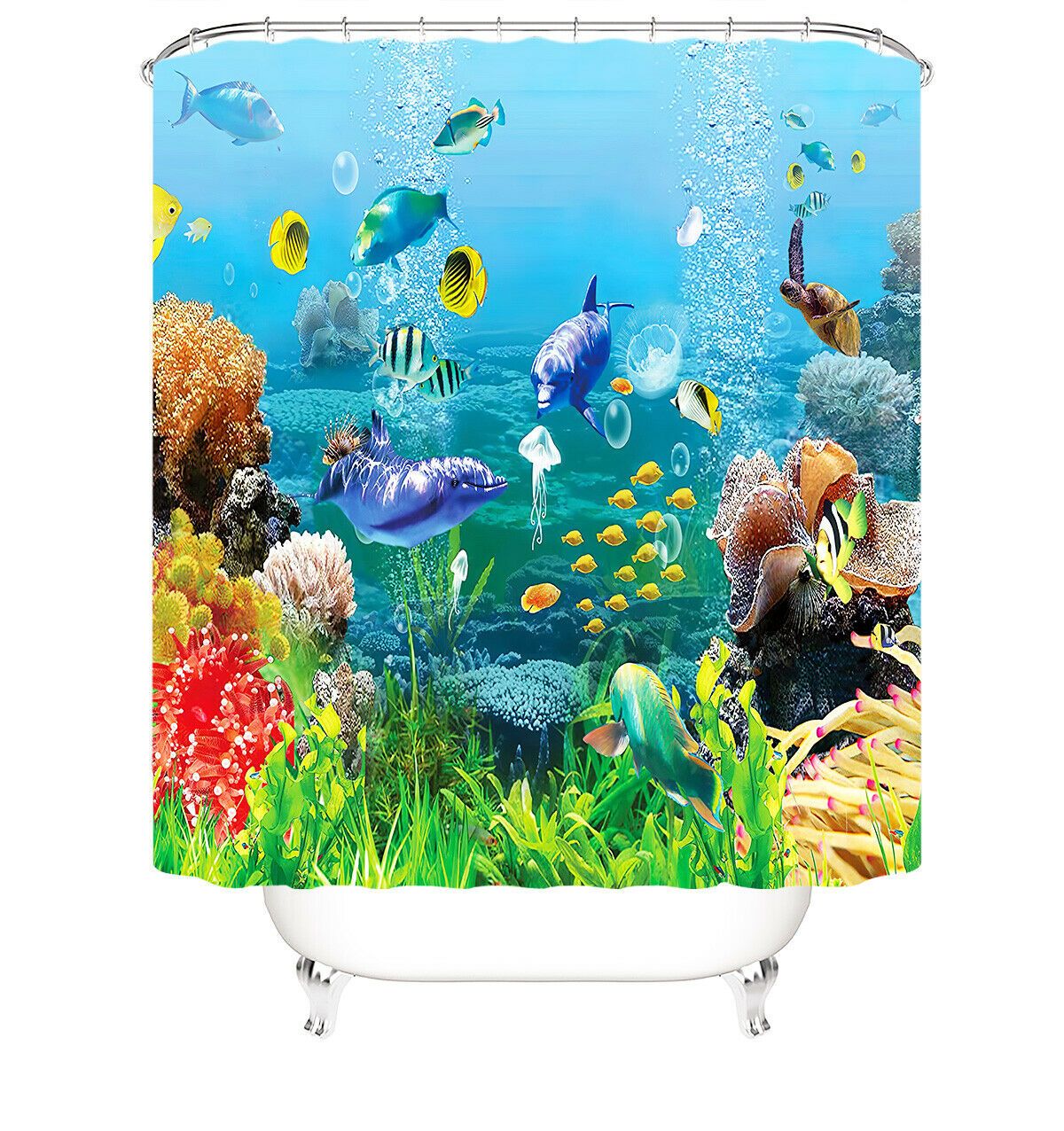 Undersea World Fabric Shower Curtain-STYLEGOING