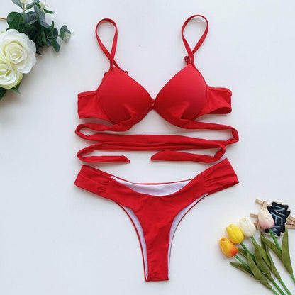 Women Bandage Bra Bikini Set-STYLEGOING
