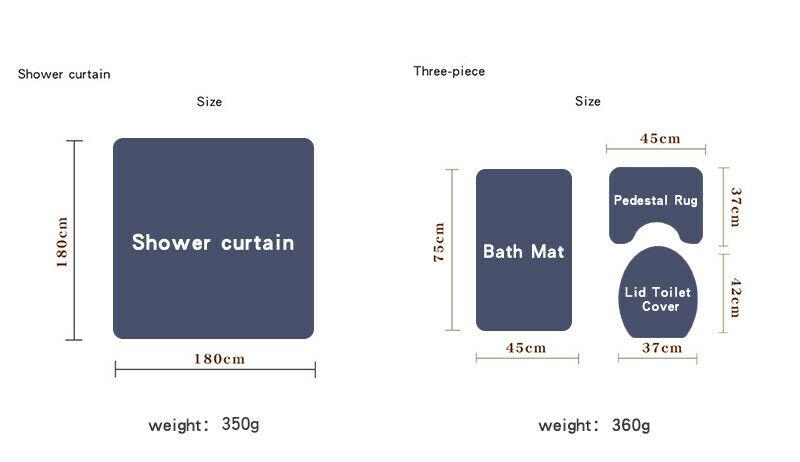 African Woman Shower Curtain Bathroom Rug Set Bath Mat Non-Slip Toilet Lid Cover-STYLEGOING